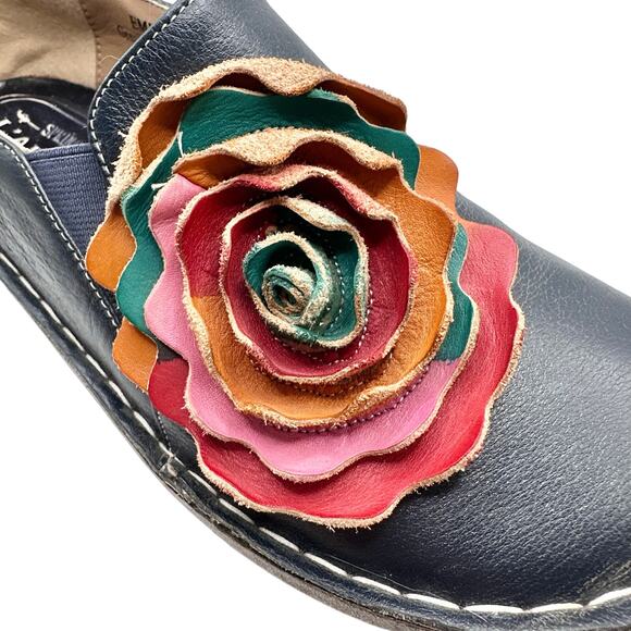 L’Artiste Spring Step | Women | Emilia Leather Floral Slip On Shoes | Sz 5.5-6 - Picture 12 of 13